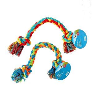 Tug Buddy Braided Rope Chew Dog Toy Size Small - Two Pack - Level 1